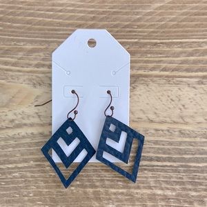 Handmade faux leather earrings